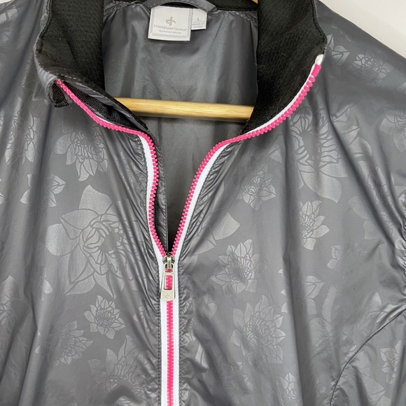 Windbreaker – Charcoal Gray with Pink Trim - Picture 9 of 15